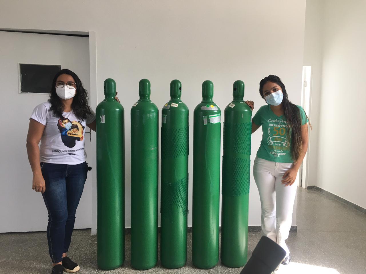 Tesouro recebe doação de cinco cilindros de oxigênio  