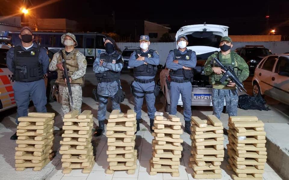 Operação conjunta da Polícia Militar apreende 176 kg de maconha em Primavera do Leste
