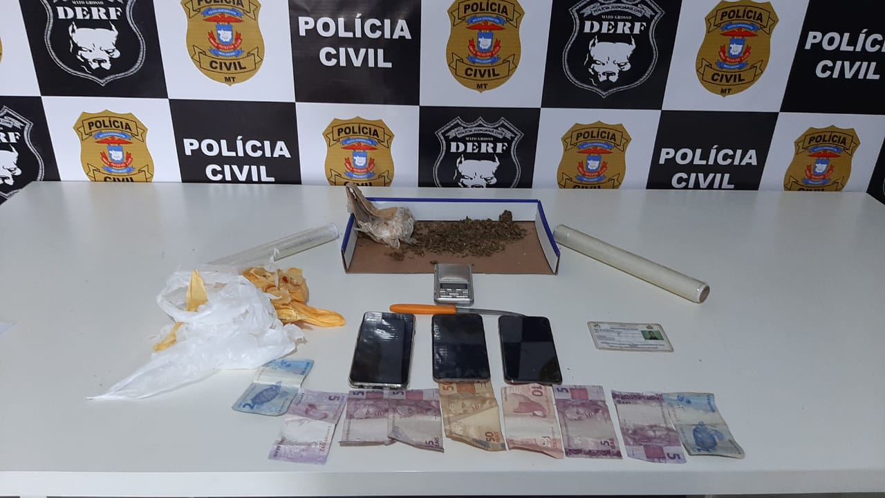 Rondonópolis | Mulher que traficava drogas na frente dos filhos é presa em flagrante pela Polícia Civil