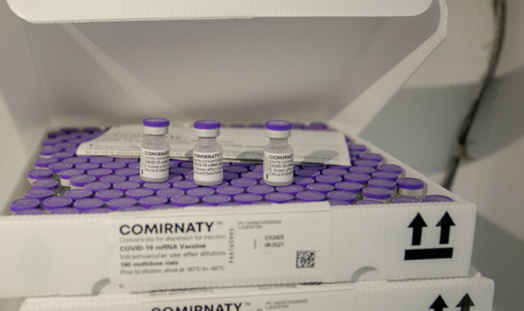 Mais 629 mil doses da vacina da Pfizer chegam ao Brasil