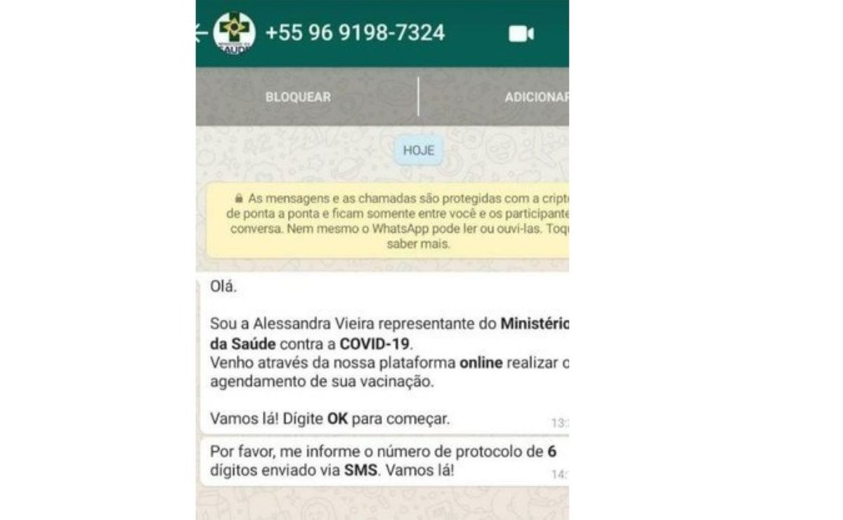 Golpistas usam Ministério da Saúde para fazer clonagem de Whatsapp