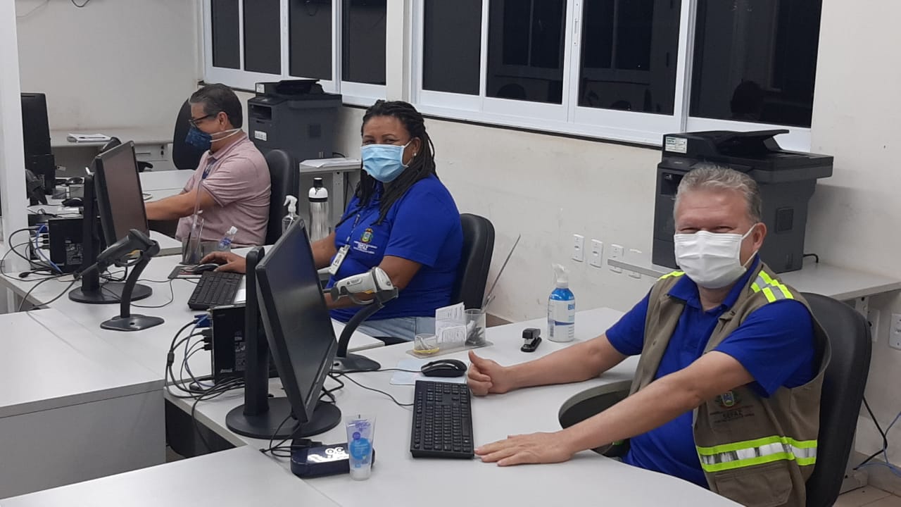 Agentes de administração fazendária amenizam riscos de contaminação pela Covid-19