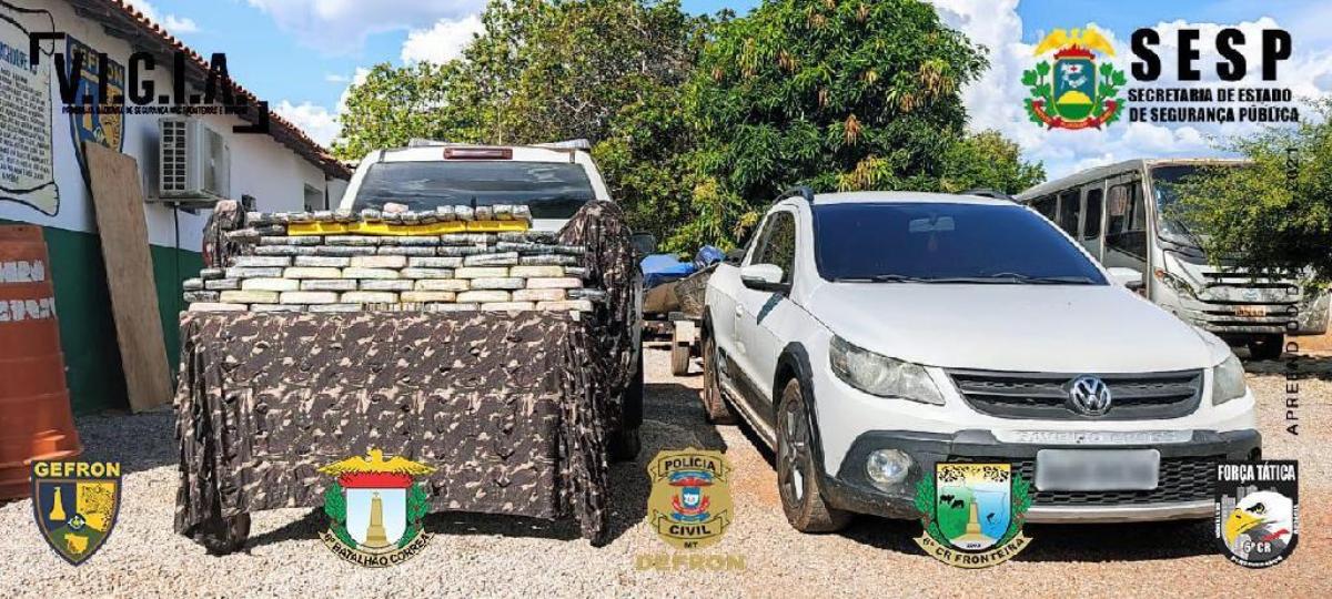 Gefron prende três pessoas com 47 kg de drogas no Rio Paraguai