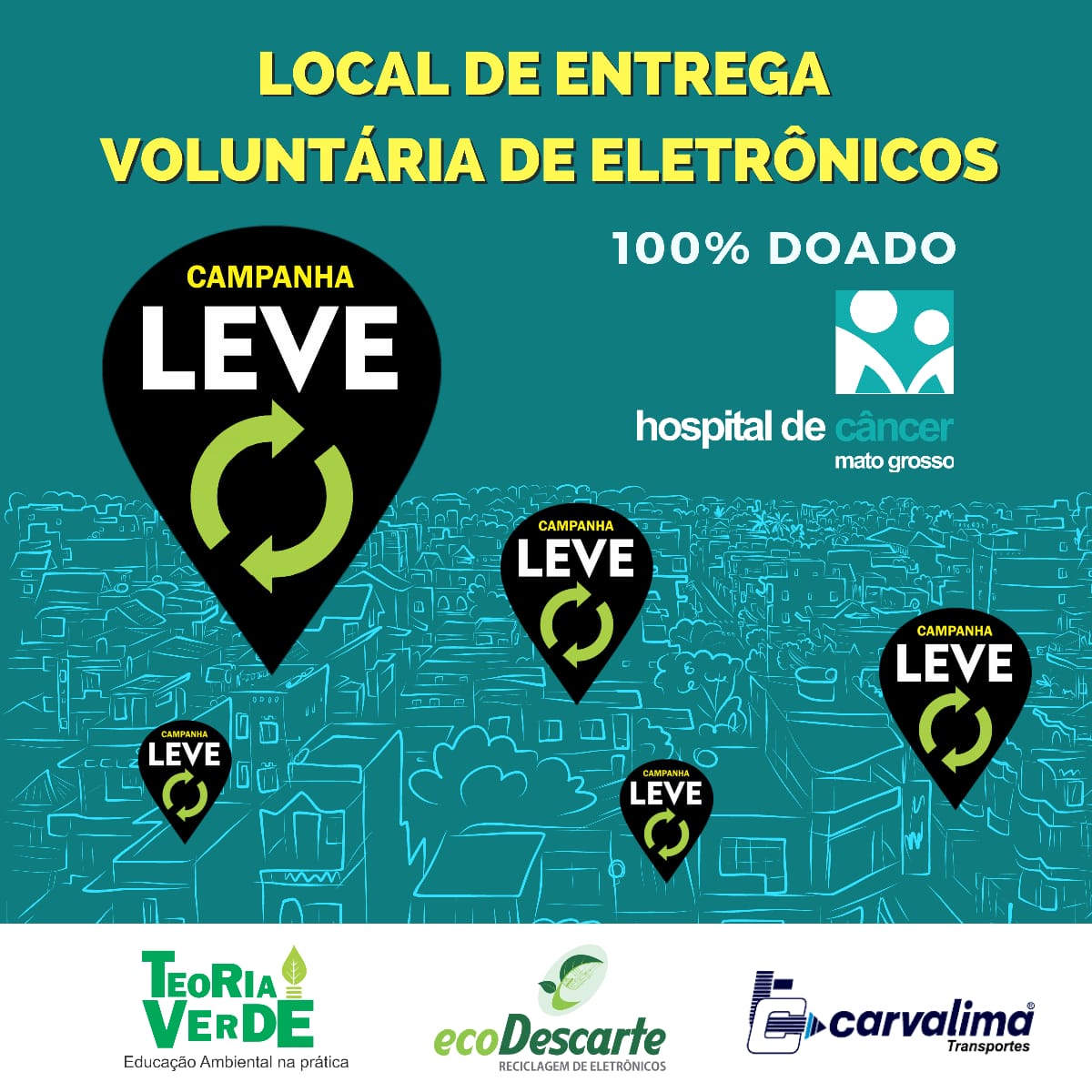 Campanha LEVE arrecada lixo eletrônico em prol do Hospital de Câncer de Mato Grosso