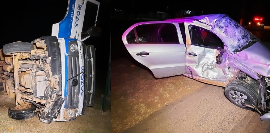 Motorista morre após ter carro atingido por caminhão na MT-449
