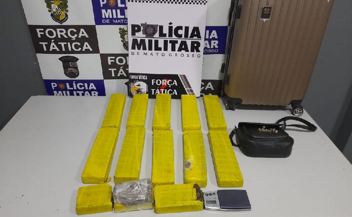 PM prende mulher com 10 quilos de maconha em Rondonópolis
