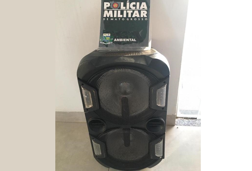 Rondonópolis | Polícia Ambiental faz apreensão de som e homem é detido por perturbação sonora
