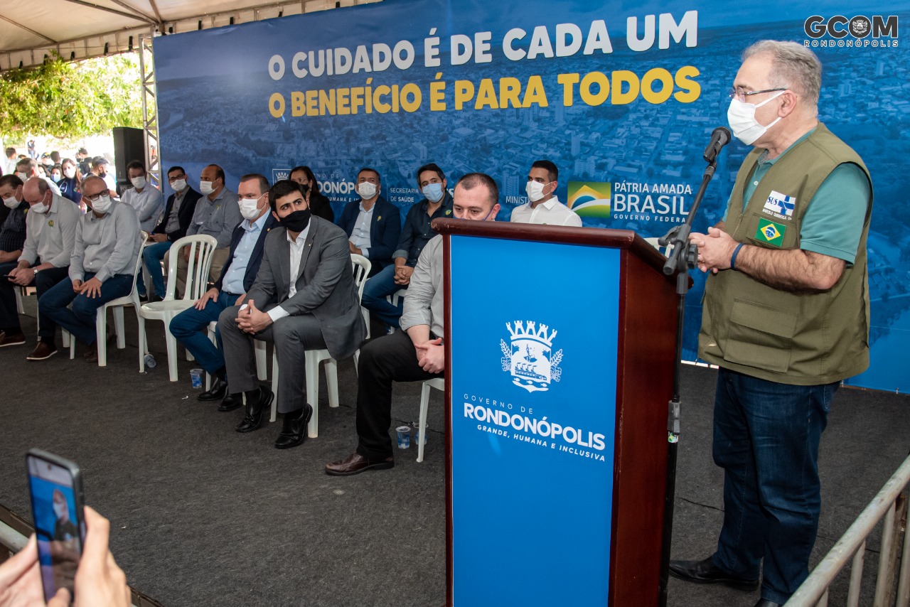 Ministro da Saúde vem a Rondonópolis, credencia novas unidades e anuncia custeio de agentes comunitários