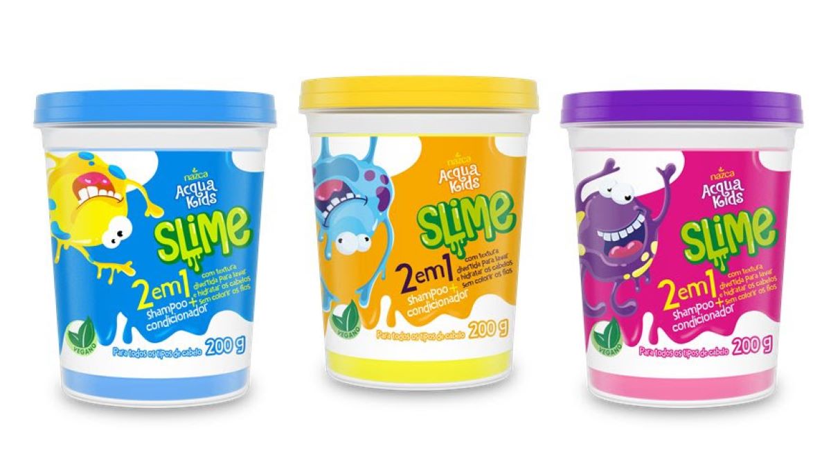 Nazca Cosméticos lança shampoo com textura de Slime que oferece cuidado e diversão para o banho das crianças
