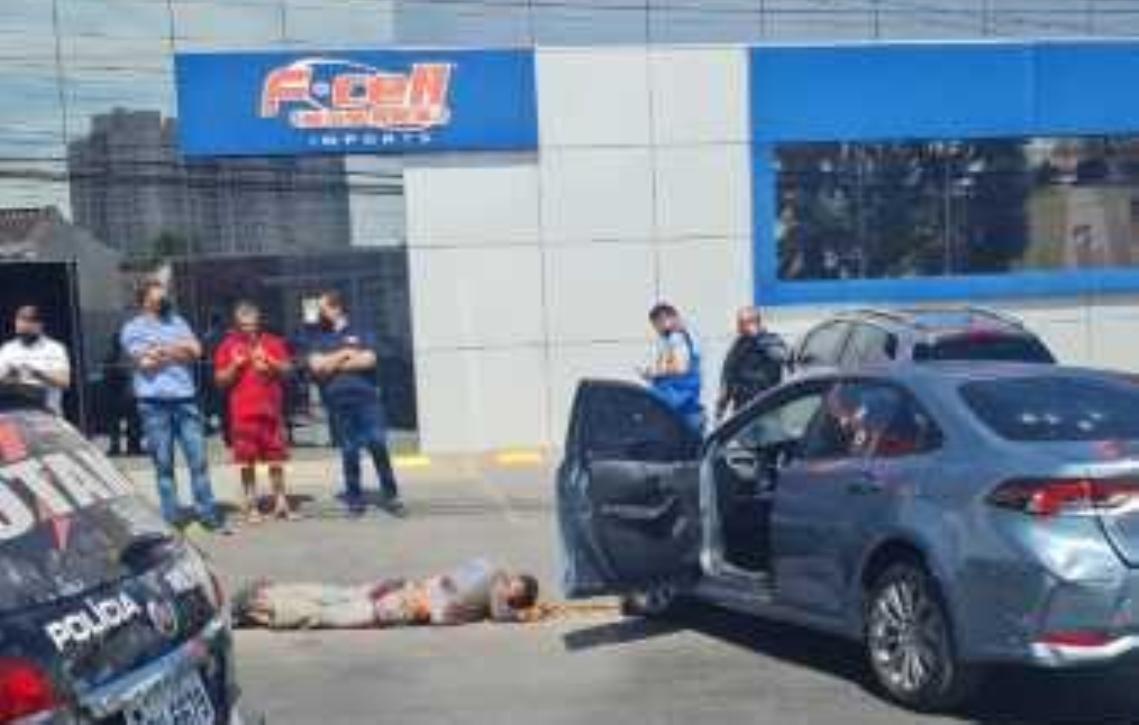 Ladrão é baleado ao trocar tiros com policiais militares em Cuiabá