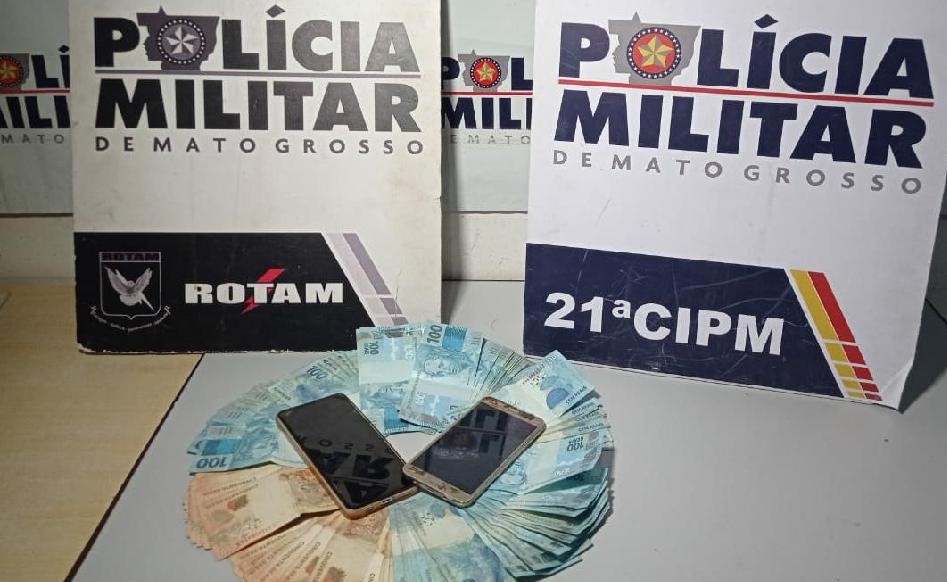 Cuiabá | Mulher é presa pela PM com R$ 8 mil oriundos de golpe na internet