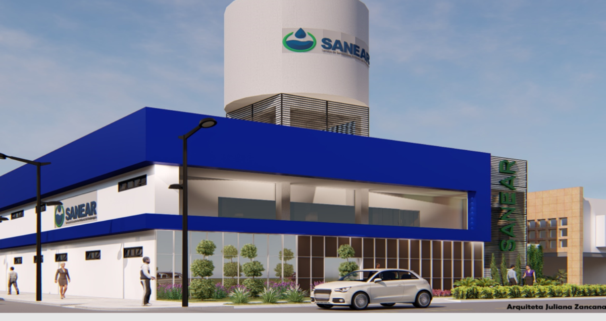 Diretoria do Sanear visita obra de reestruturação e ampliação da Agência Comercial do Centro