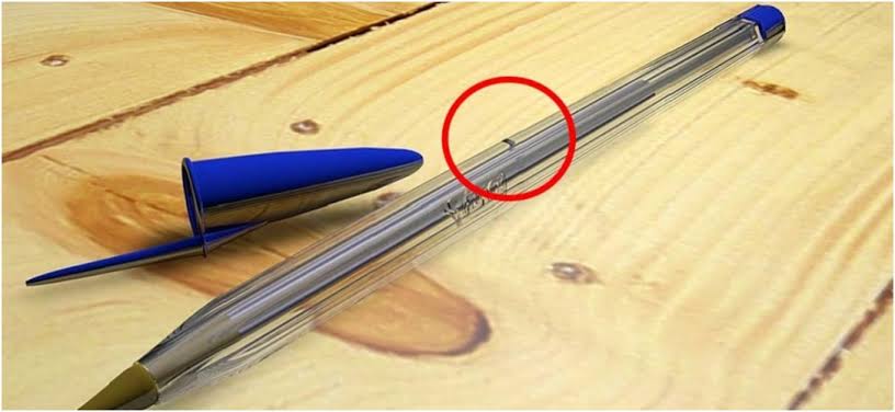 Você sabe para o que serve o furinho na lateral da caneta Bic