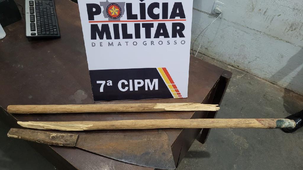 Policiais salvam mulher que era enforcada por homem em Jaciara