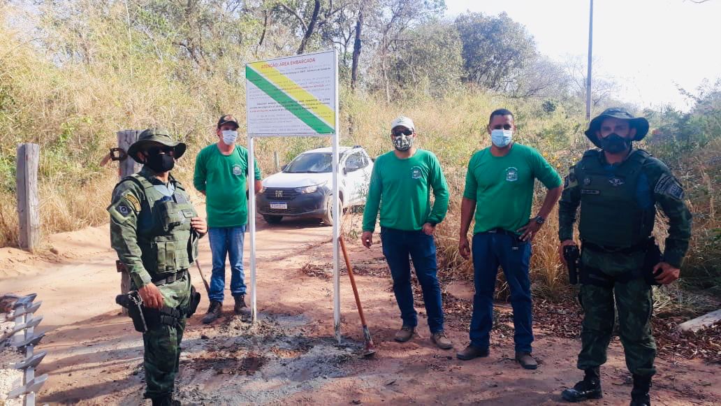 Polícia Ambiental fiscaliza loteamento em Itiquira e proprietário é multado por descumprimento de embargo