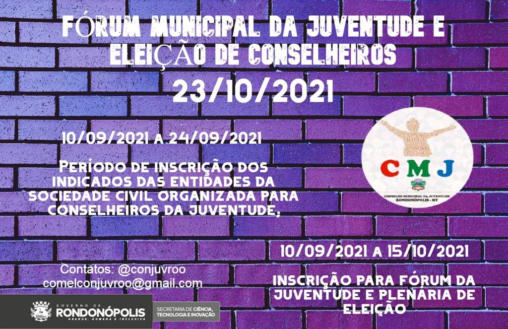Rondonópolis | Seciti realiza Primeiro Fórum Municipal da Juventude e eleição dos conselheiros no sábado (23)