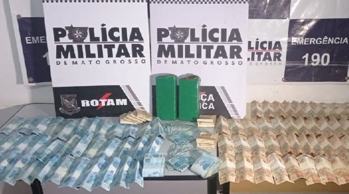 Cuiabá | Entregador de drogas é preso com maconha e R$ 35 mil