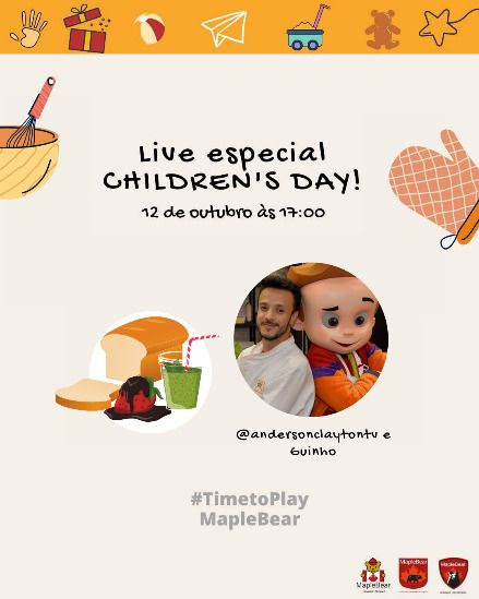 Pequenos chefs: Live da Maple Bear ensina de forma divertida receitas criativas para o Dia das Crianças