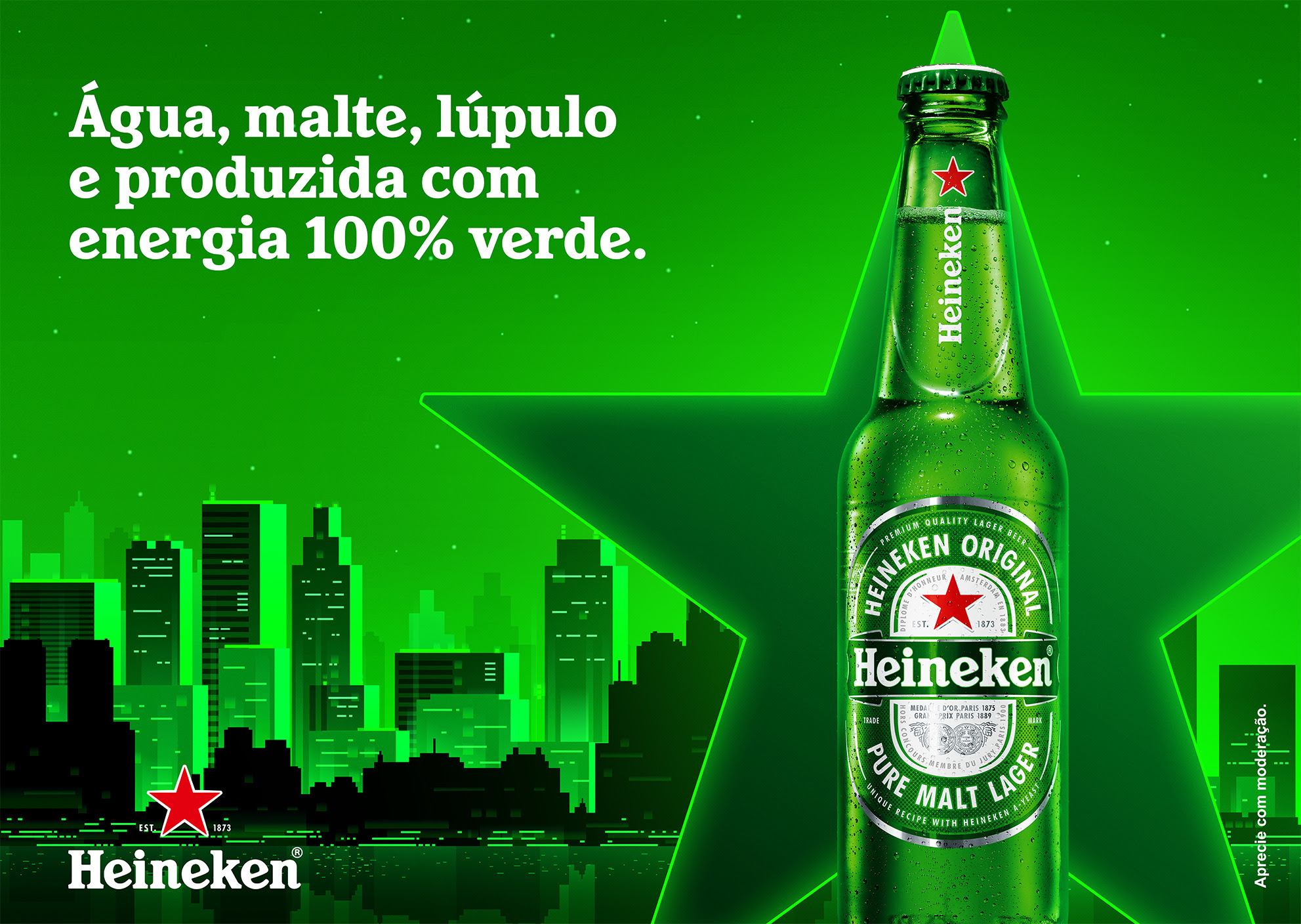 Heineken ilumina de verde as cidades de São Paulo, Rio de Janeiro e Belo Horizonte para o lançamento oficial da plataforma Green Your City