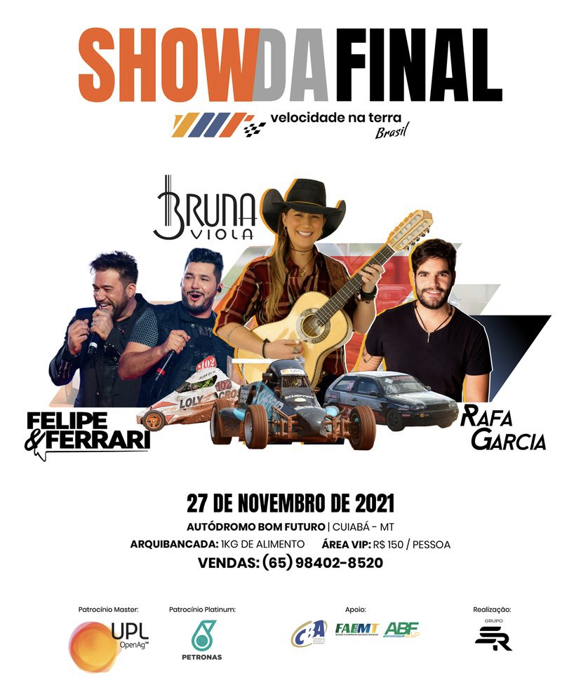 Etapa única do Brasileiro de Velocidade na Terra em Cuiabá terá show de Bruna Viola