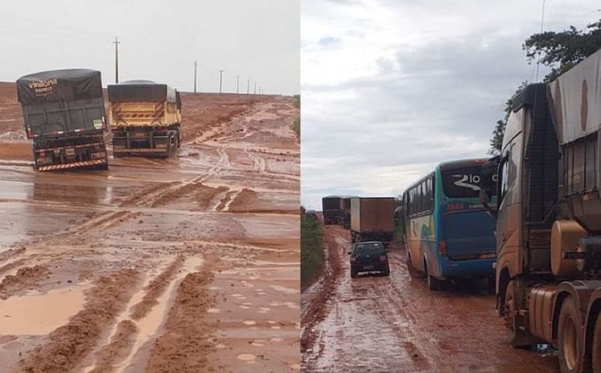 Chuvas fazem estragos na MT-322 em Espigão do Leste
