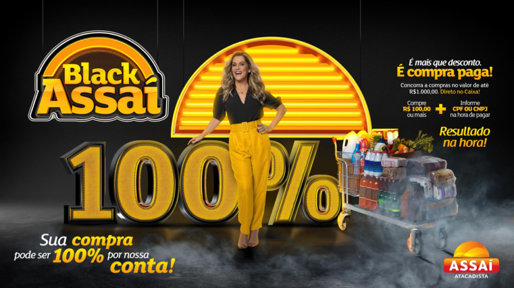Com cinco dias de promoção, Black Friday Assaí sorteia compras 100% pagas no valor de até R$1 mil