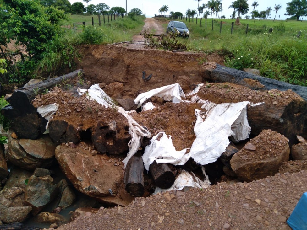 Chuvas torrenciais das últimas 48 horas causam prejuízos na zona rural de Colíder