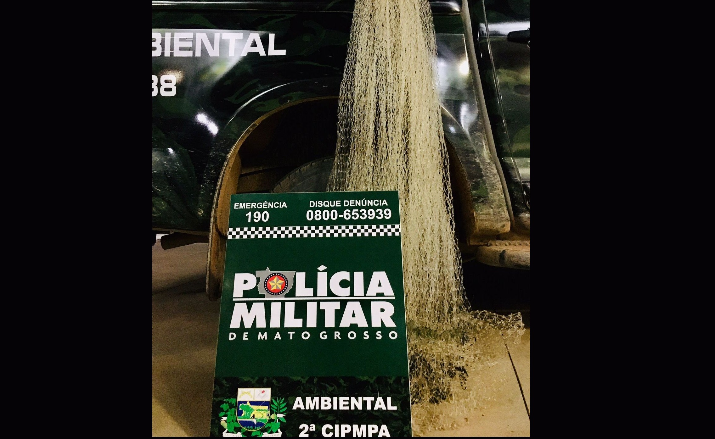 Polícia Ambiental apreende apetrechos de pesca durante fiscalização no Rio Itiquira