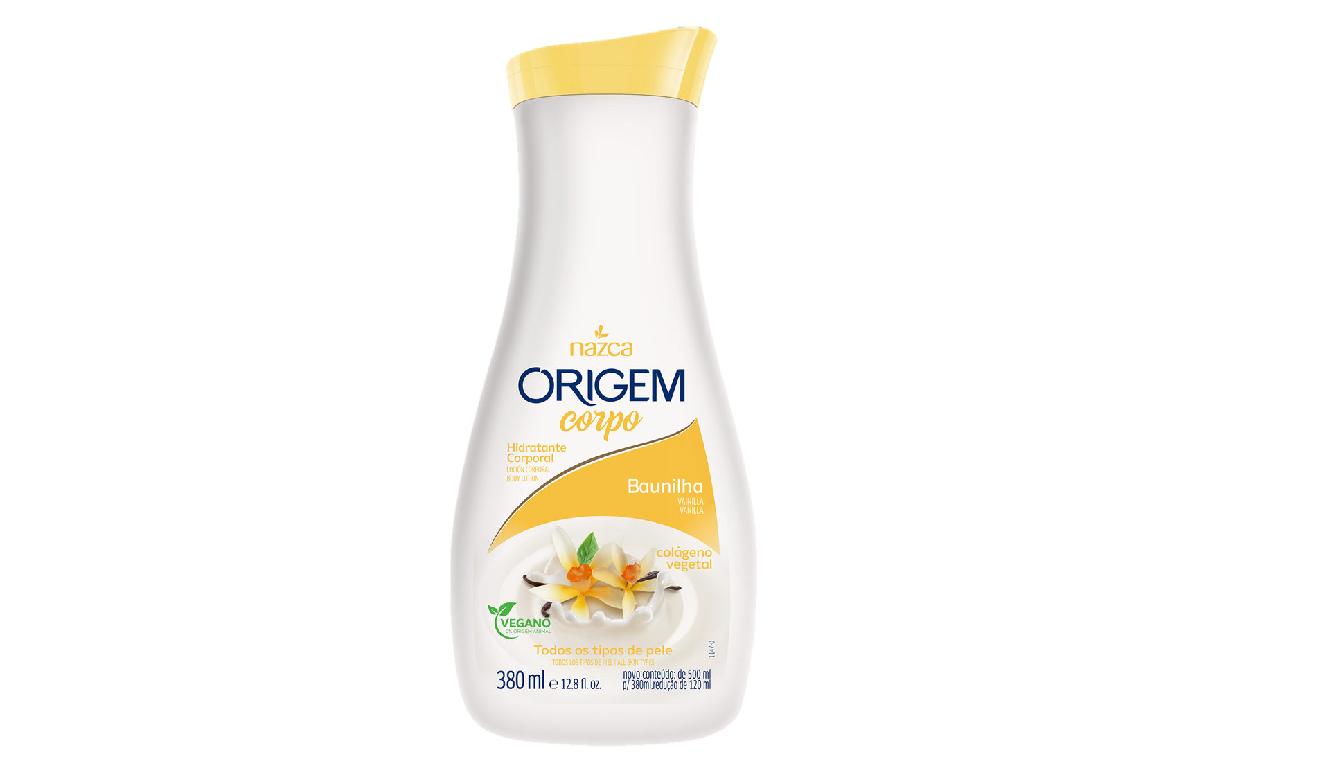 Nazca Cosméticos desenvolve formulação vegana para linha Origem Corpo, que também ganha novo tamanho de embalagem e a fragrância baunilha