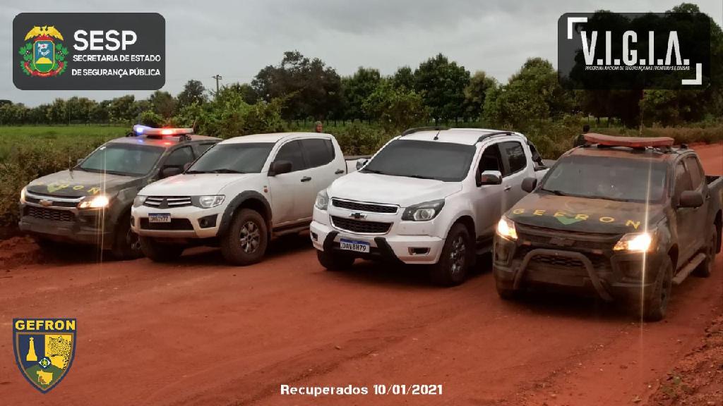 Gefron recupera seis veículos roubados em menos de 24 horas