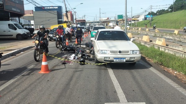 Várzea Grande | Motociclista morre após acidente envolvendo 3 motos, carro e caminhão