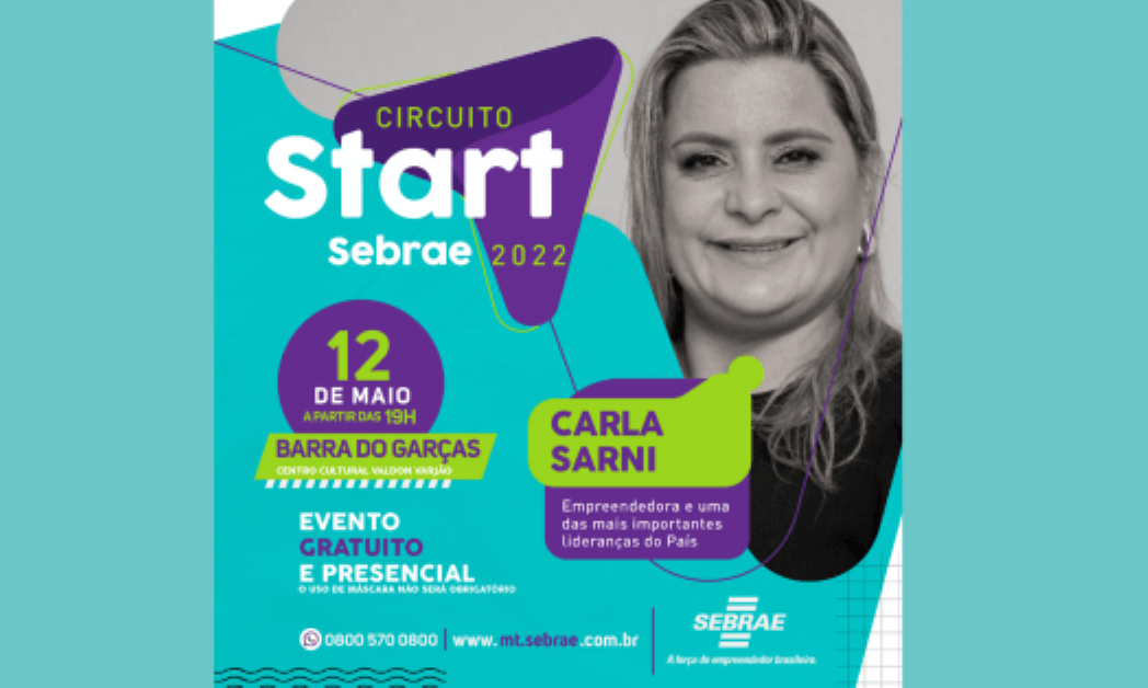 Circuito Start Sebrae de palestras chega à região de Barra do Garças