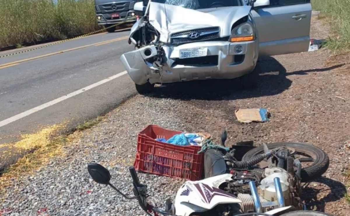 Motociclista morre ao ser atingido por carro na estrada de Chapada dos Guimarães