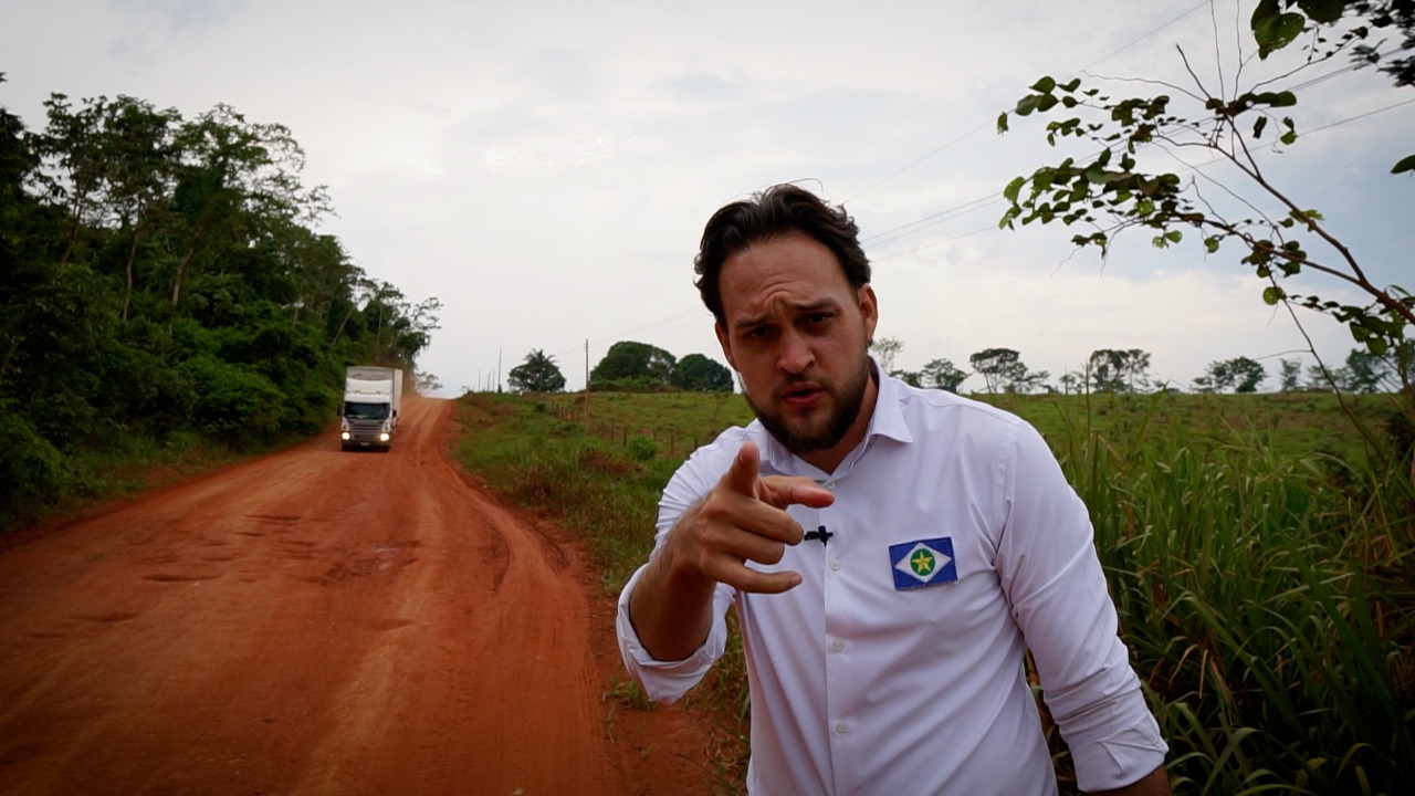 Wellaton percorre BR-174 na região de Juruena e vê de perto a realidade das estradas federais sem asfalto