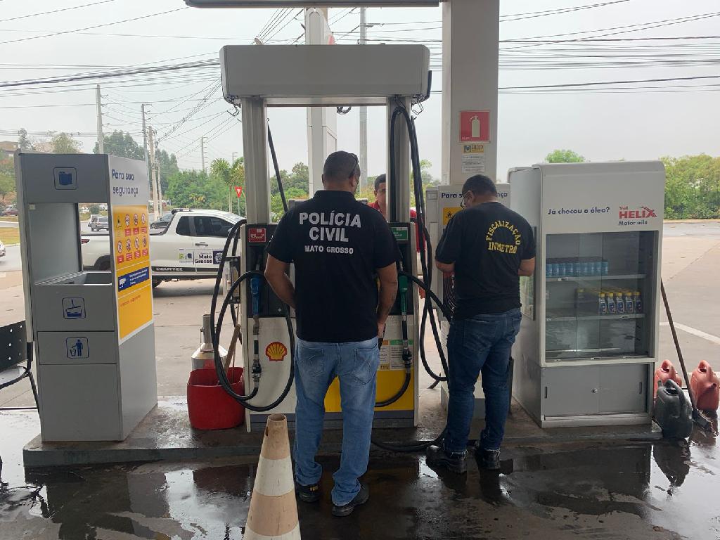 Polícia Civil e Ipem combatem fraudes em bombas de postos de combustíveis de Cuiabá e Várzea Grande