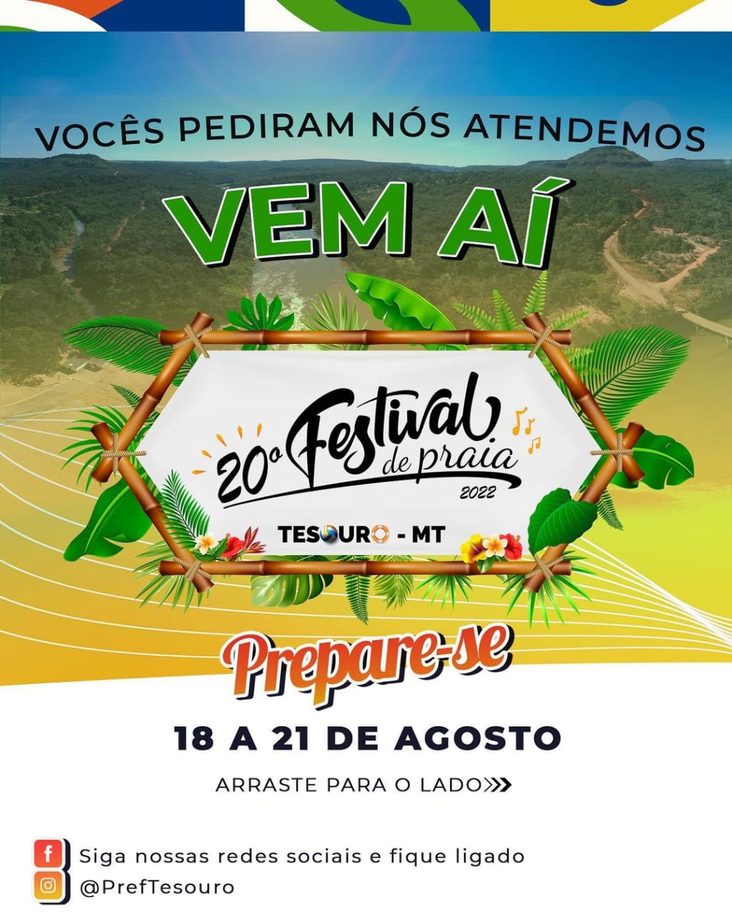 Prefeitura de Tesouro anuncia mais uma edição do Festival de Praia 