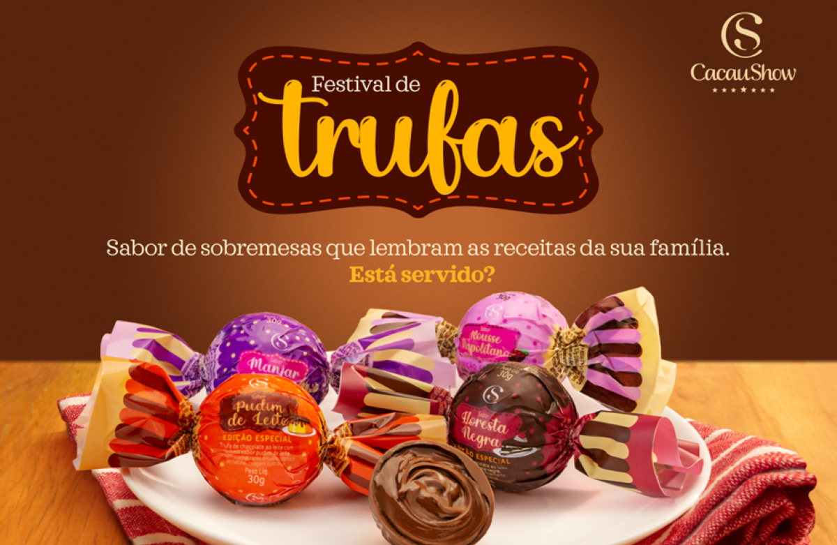Festival de Trufas da Cacau Show traz de volta os sabores da Doce Infância