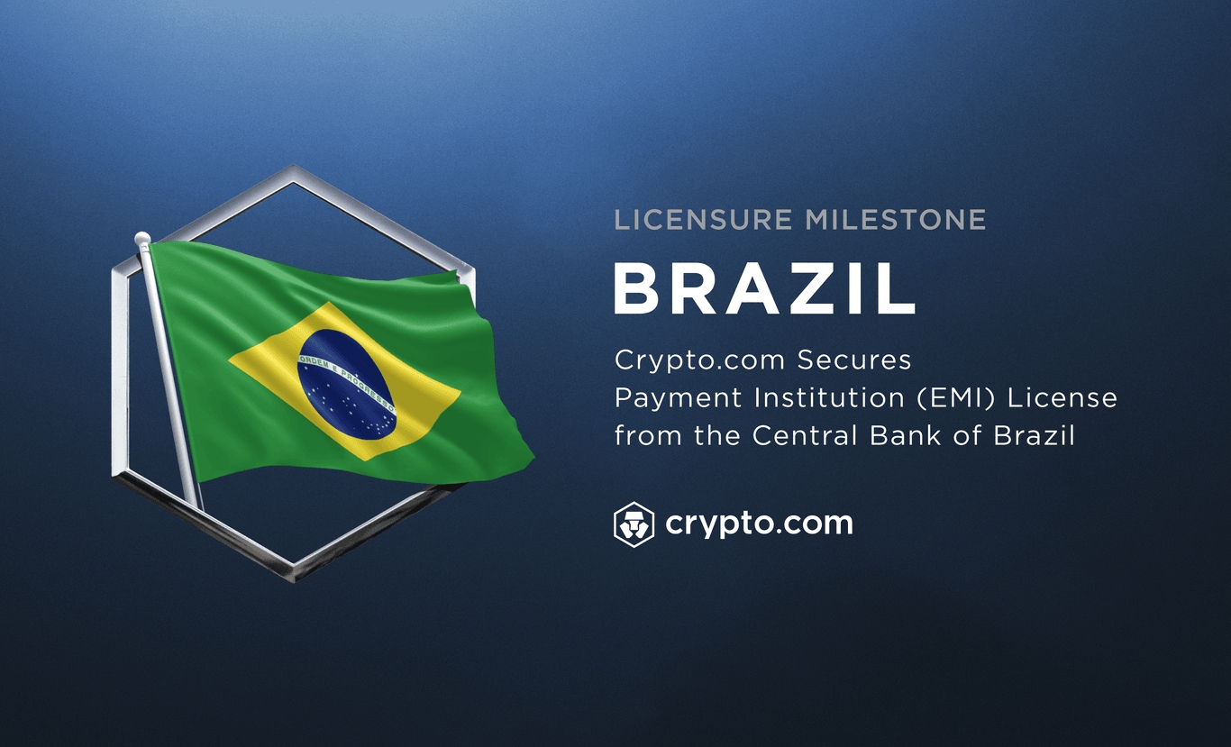 Crypto.com obtém Licença de Instituição de Pagamento (EMI) no Brasil
