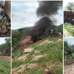 Carreta carregada com diesel tomba e pega fogo na BR-364 6