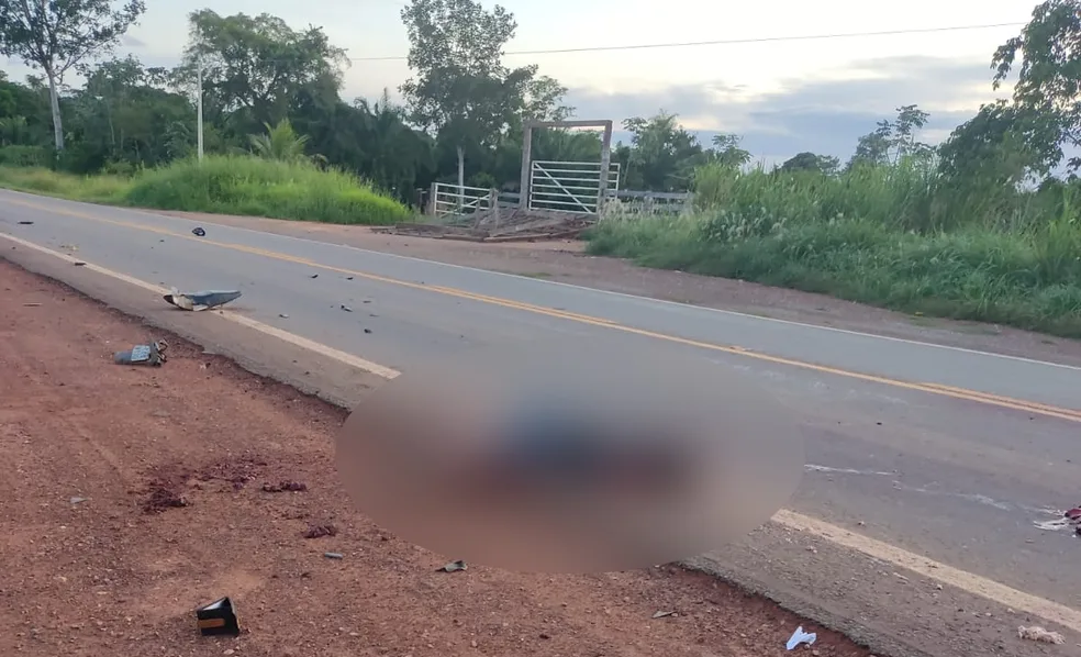 Mirassol D’Oeste | Acidente entre moto e caminhão deixa um morto e um ferido