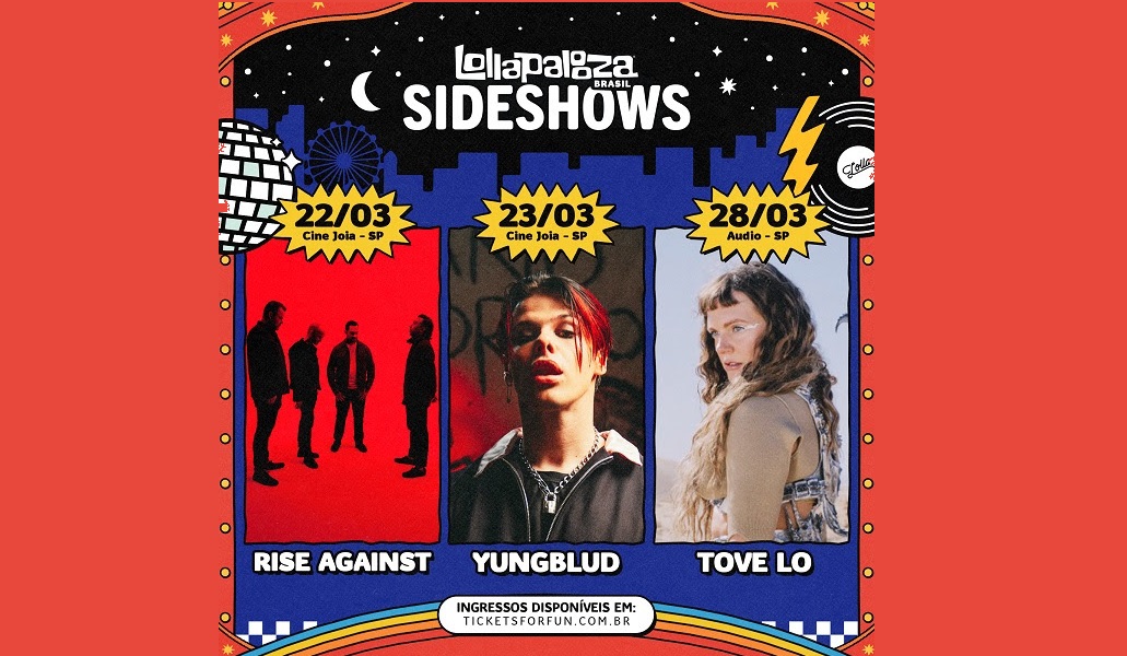 Lollapalooza Brasil anuncia programação do Lolla Sideshows com Rise Against, YUNGBLUD e Tove Lo