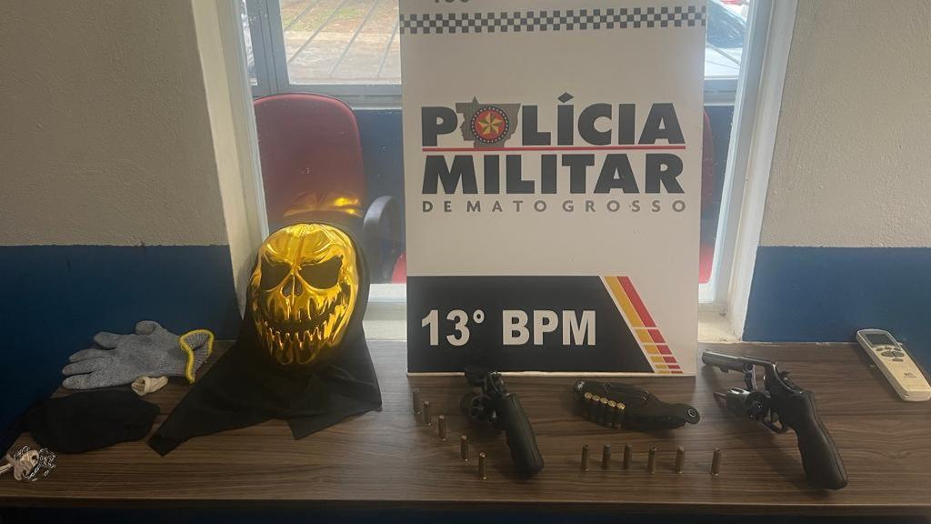 Homem é preso e adolescente apreendido pela PM após roubo a residência em Lucas do Rio Verde