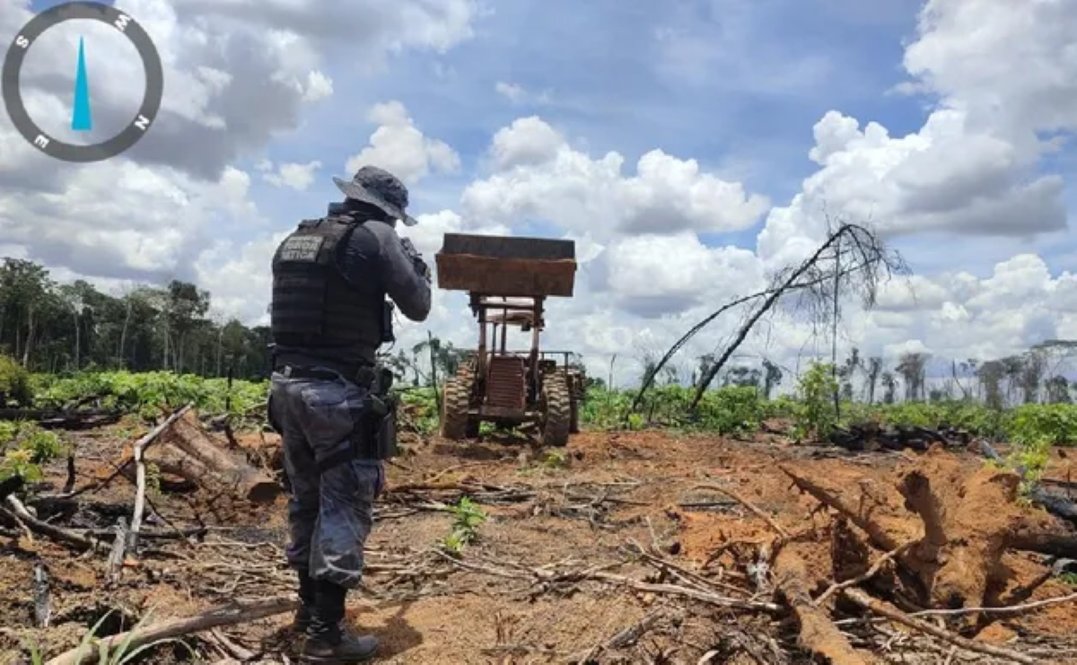 Mato Grosso | Oito tratores são apreendidos em operação contra desmatamento ilegal