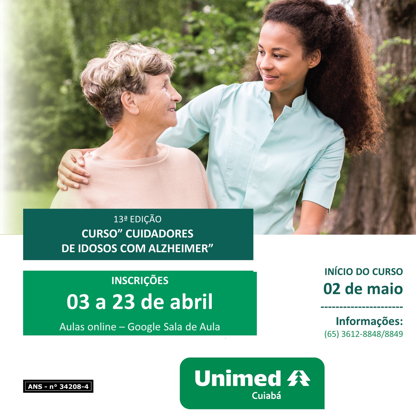 Inscrições abertas para o curso “Cuidadores de idosos com Alzheimer”