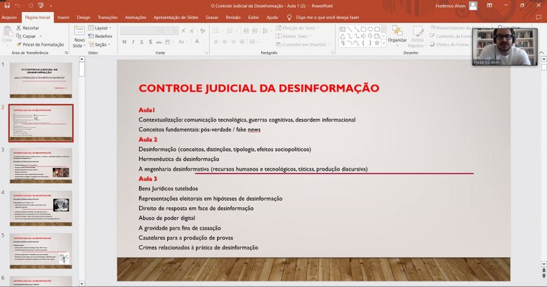 O Controle Judicial da Desinformação é tema de curso promovido pelo TRE-MT
