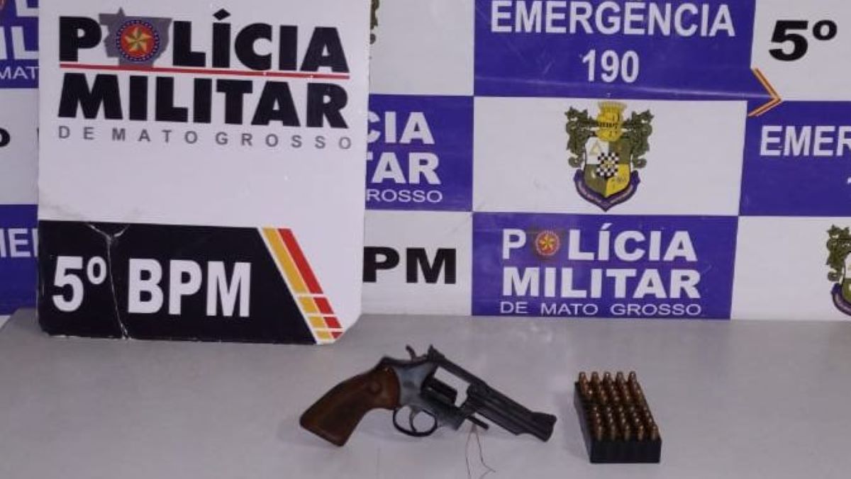 PM prende homem por ameaça e porte ilegal de arma de fogo em Rondonópolis