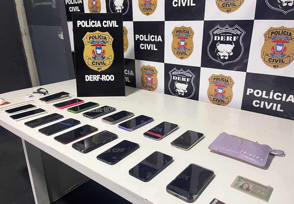 Rondonópolis | Polícia Civil prende em flagrante quadrilha que furtou 18 celulares durante show