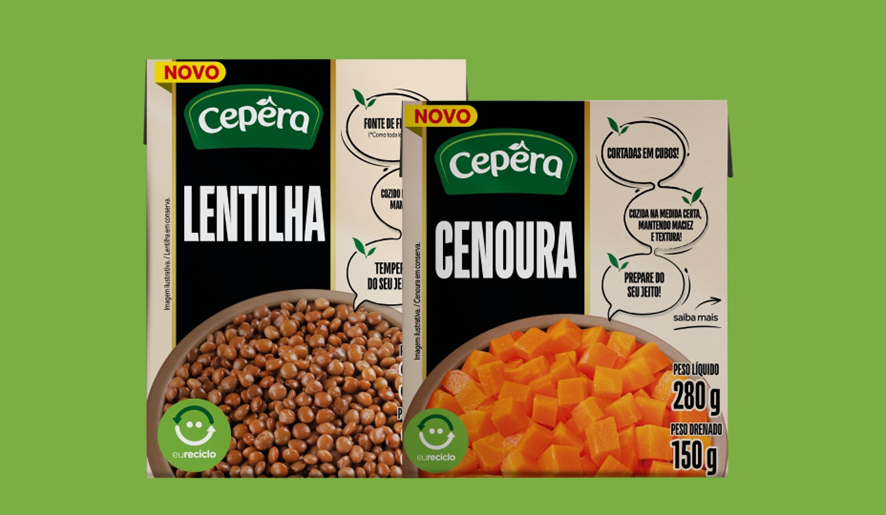 Lentilha e Cenoura chegam para completar a linha de produtos prontos para uso,“NO PONTO, TÁ PRONTO!”