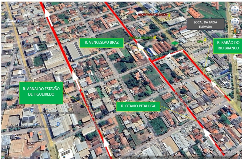 Rio Branco será interditada para construção de obra em frente à escola, nesta sexta (24)