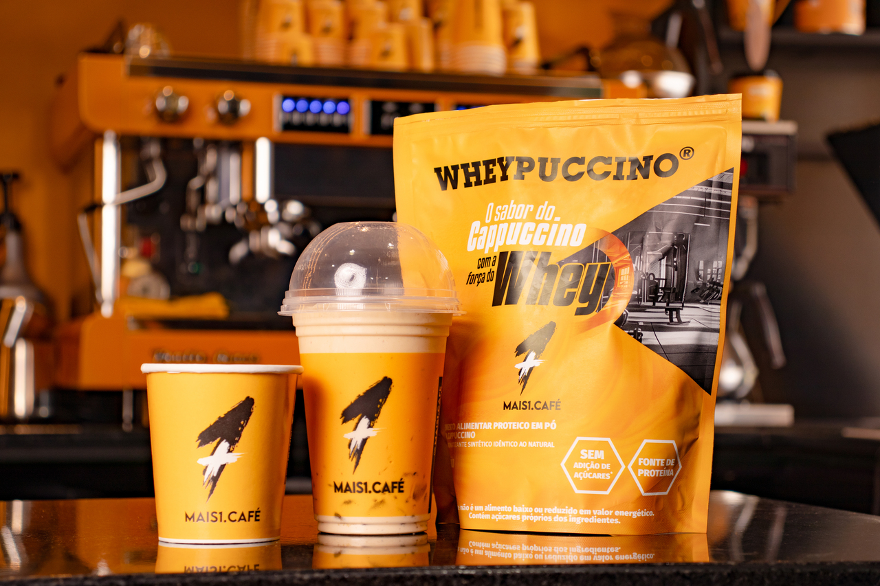 O sabor do cappuccino na força do whey: Mais1.Café lança Wheypuccino